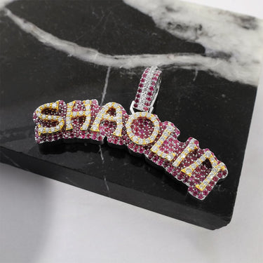 White Diamond Ruby Shaolin Piece in 14k White Gold